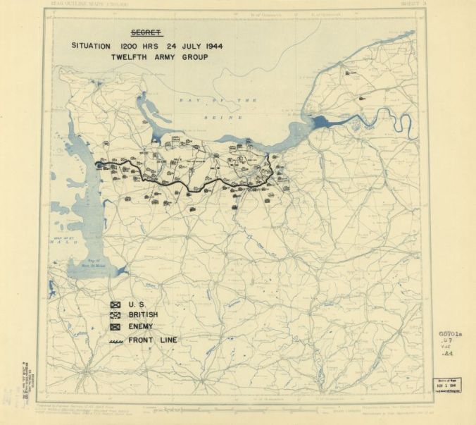 7-24-1944 Army Situation Map